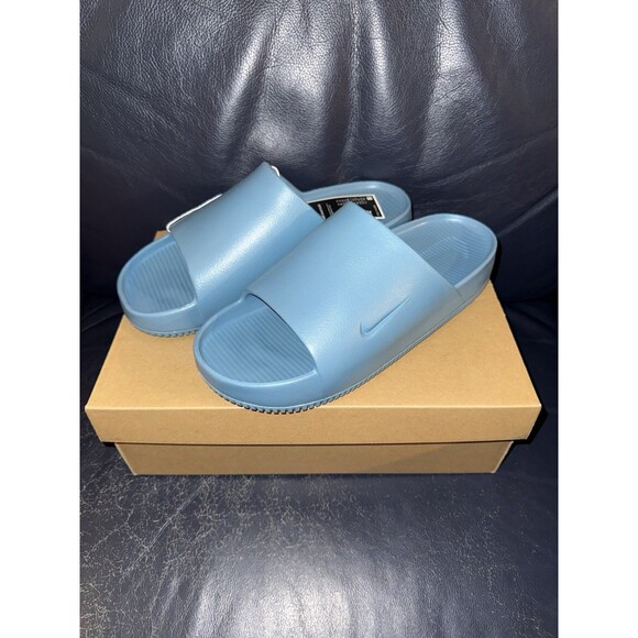 Nike Calm Slide Smokey Blue Men’s Size 11 Slip On Foam Sandals FD4116-005 NIB